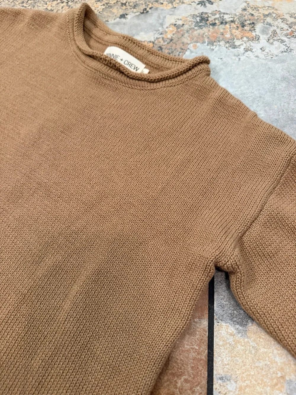 Women's Crewneck Sweater in Caramel